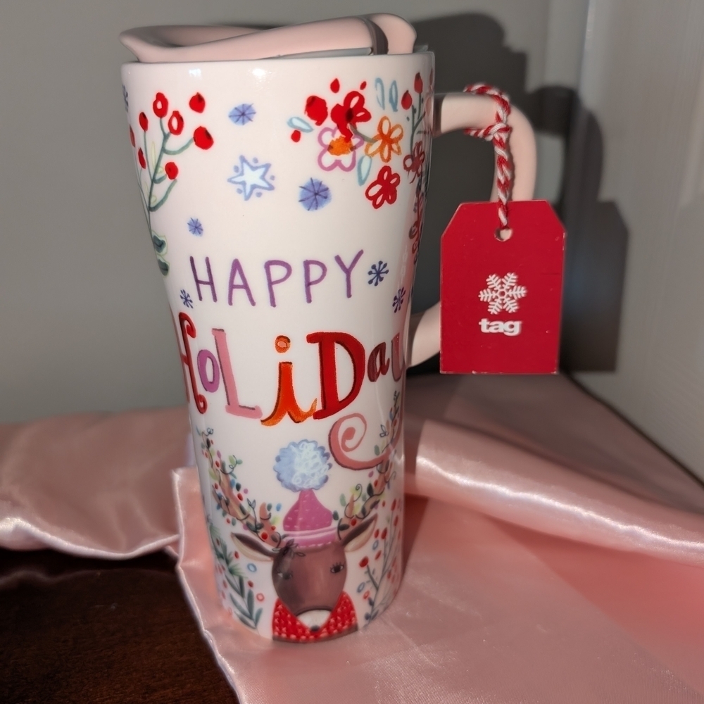 Chalet Pink Red Holiday Tumbler - Picture 2 of 7
